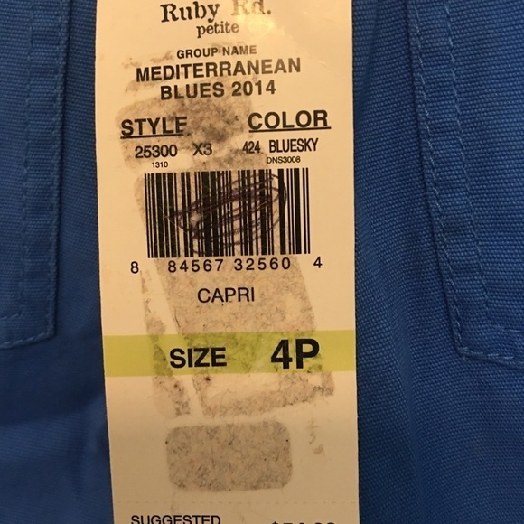 RUBY RD WOMEN'S CAPRIS  NWT SZ 4P PETITE - Picture 6 of 8